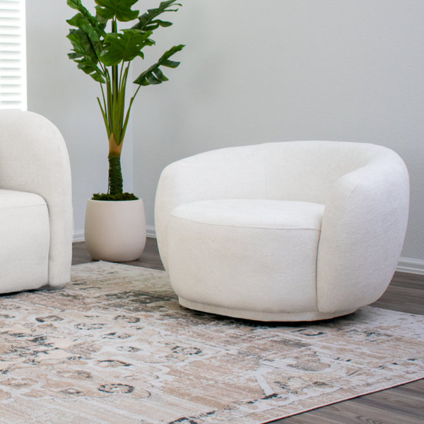 Wrought Studio Haydenn 38" Wide Boucle Upholstered Modern Accent Chair